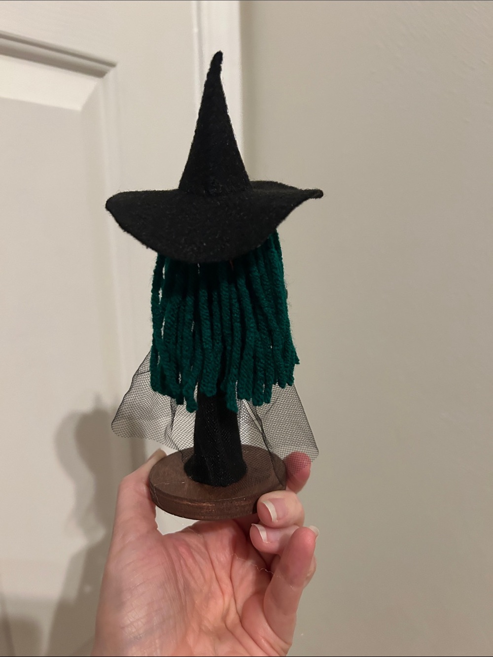 Handmade by my mom! Black Witch Costume Doll with Orange Pumpkin Accessory - Picture 6 of 6